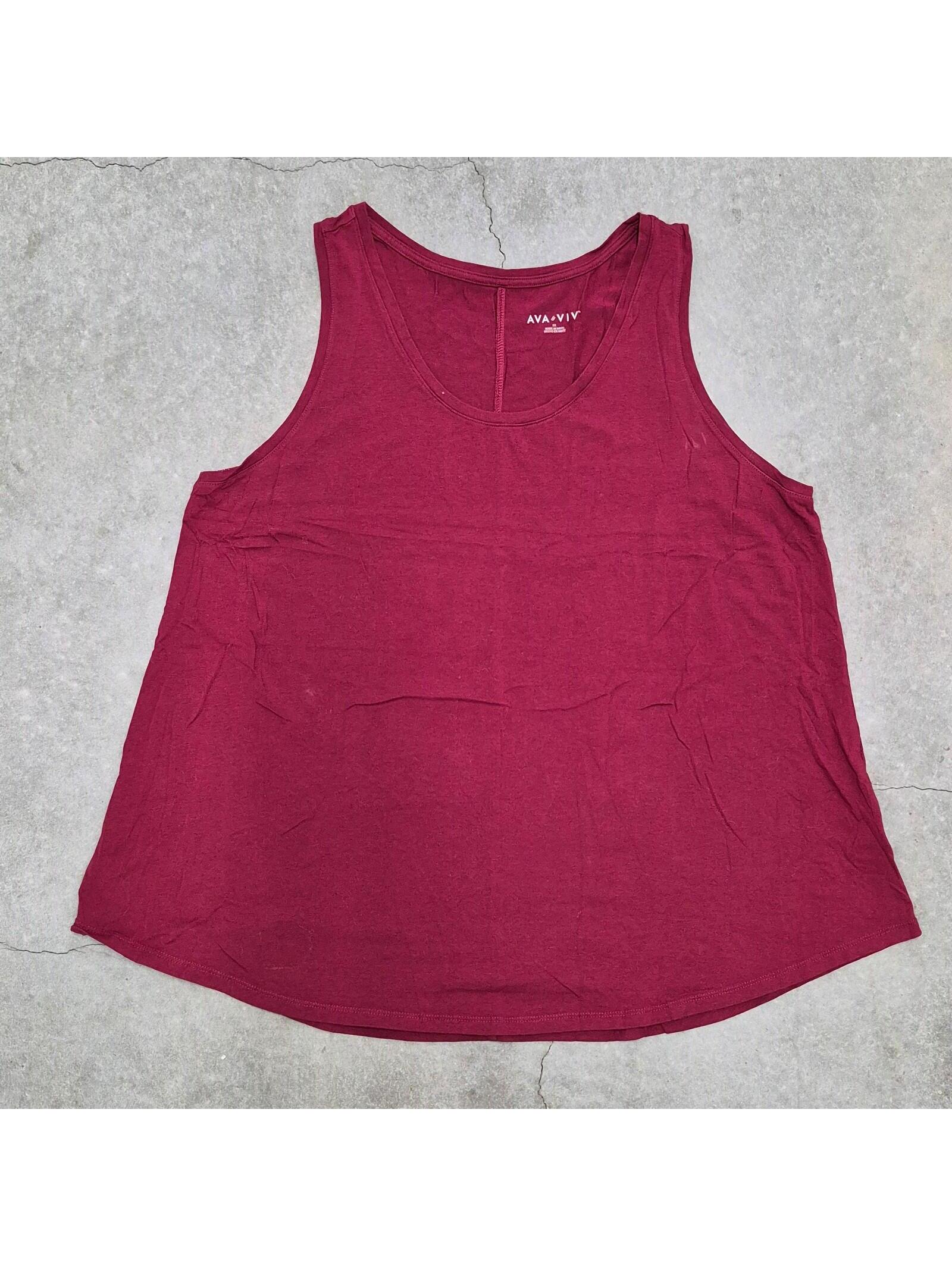 Ava & Viv Plain Red Tank Top